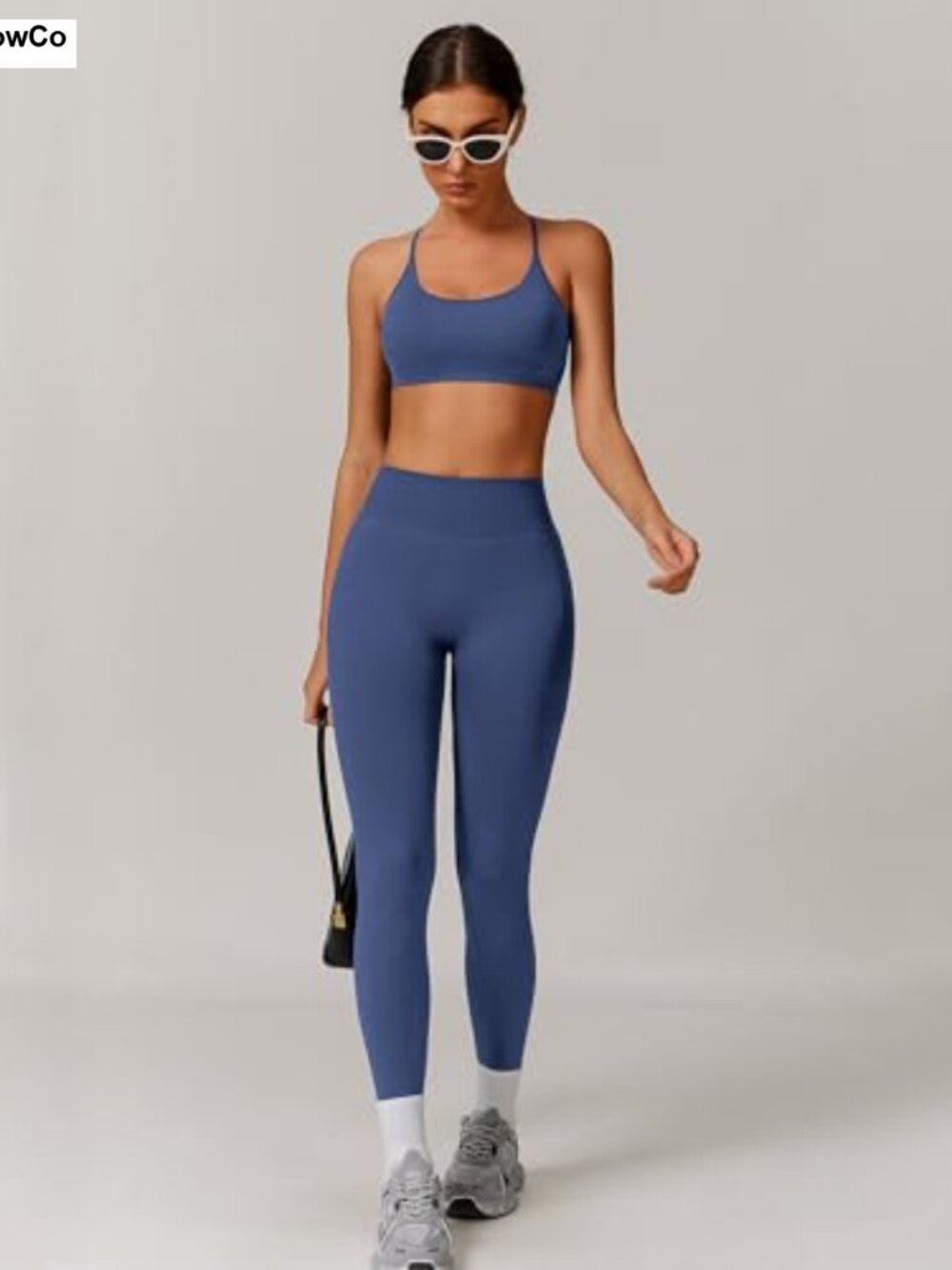 Women's Seamless Athletic Set - Sports Bra & Scrunch Leggings 2 Piece Yoga - Picture 4 of 4